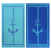 Fisherman Anchor Oversized 2 Piece Beach Towel Set